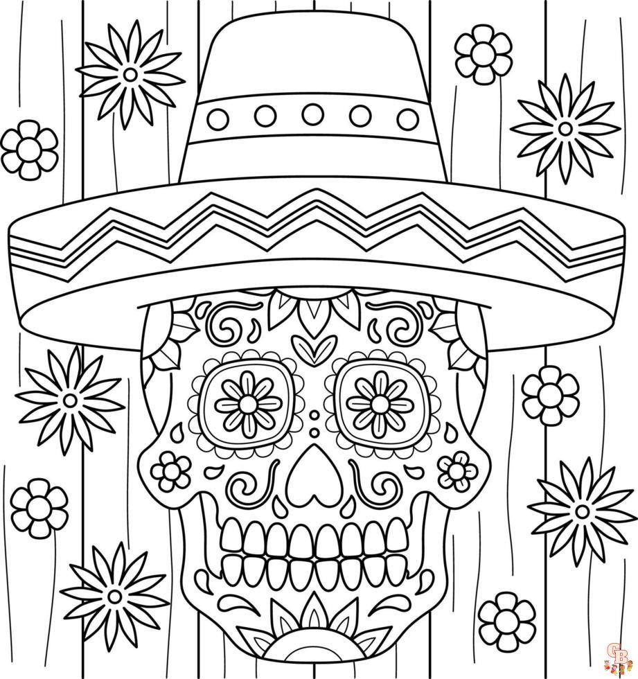 cinco de mayo skull coloring pages 25 1