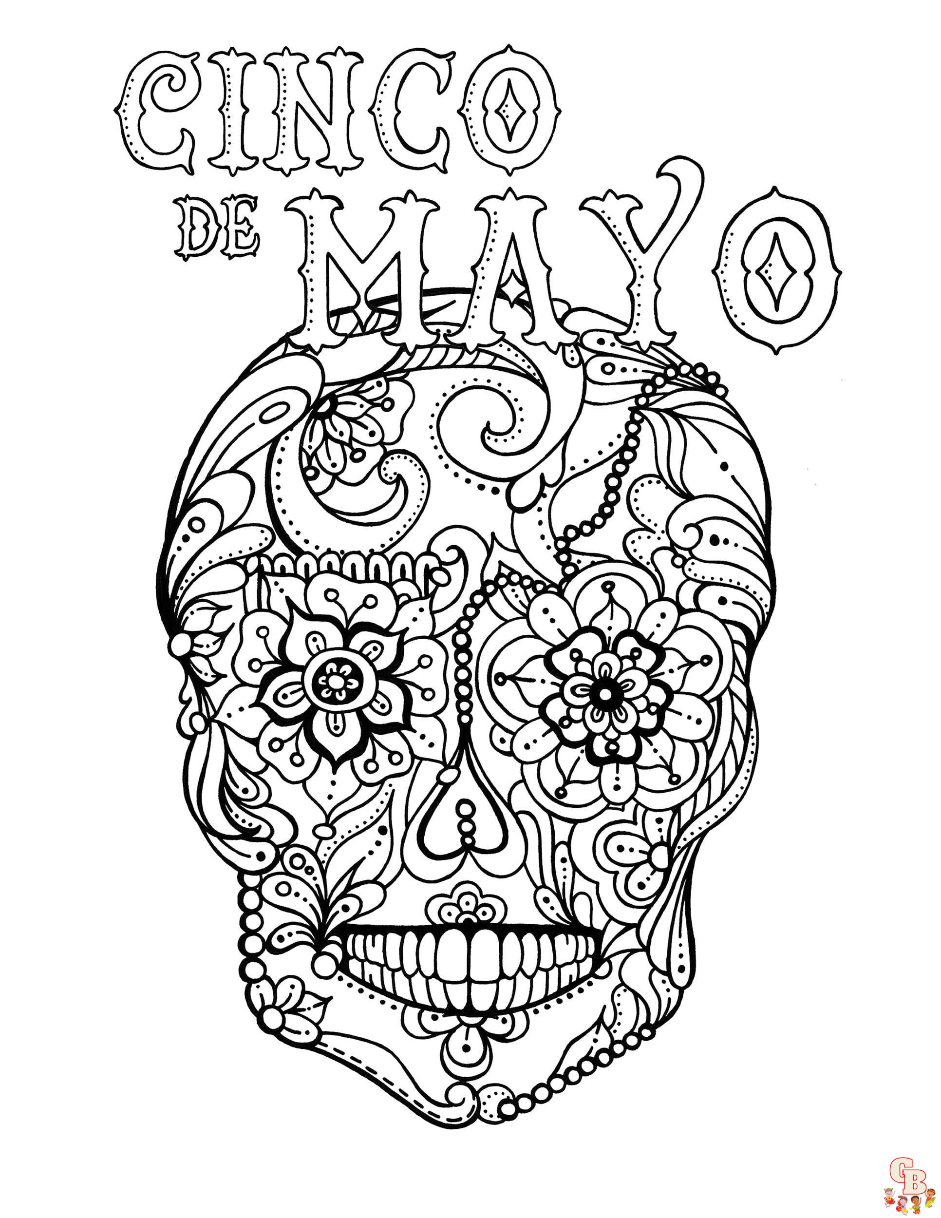 cinco de mayo skull coloring pages 26 1