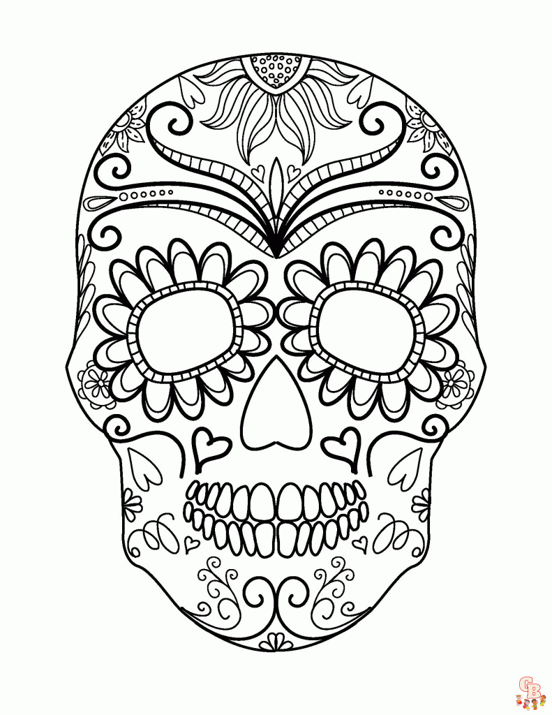 cinco de mayo skull coloring pages 3 1
