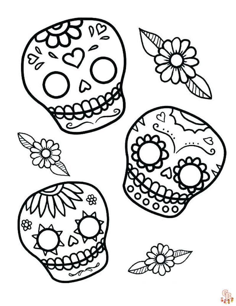 cinco de mayo skull coloring pages 33 1