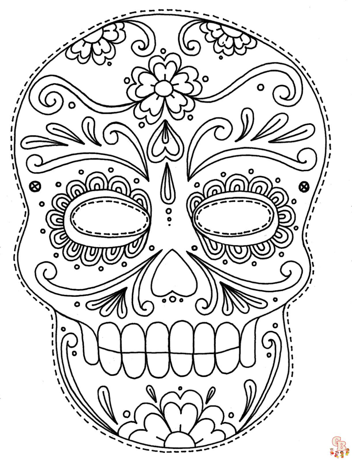 cinco de mayo skull coloring pages 34 1