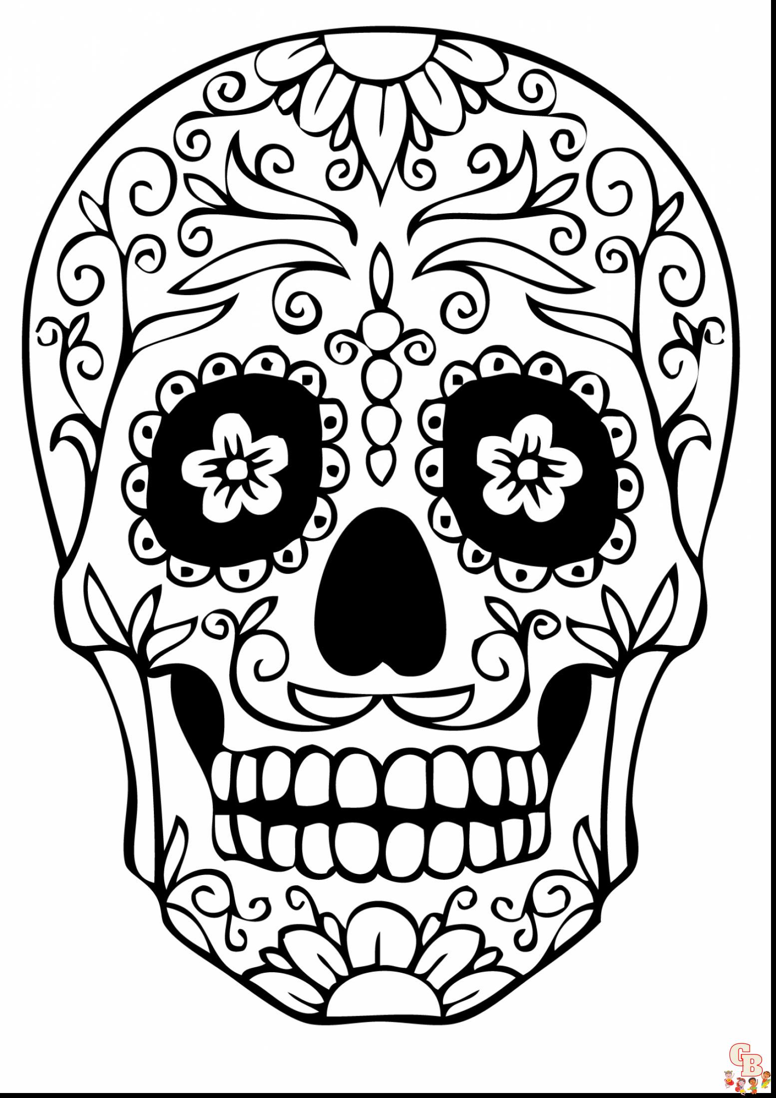 cinco de mayo skull coloring pages 35 1