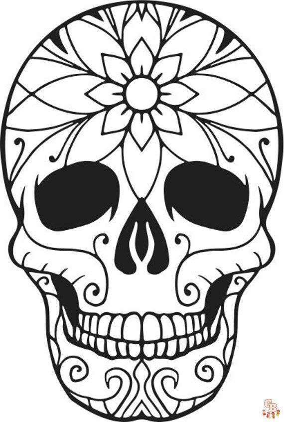 cinco de mayo skull coloring pages 37 1