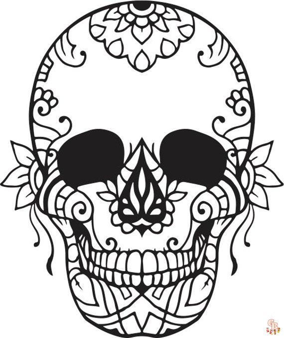 cinco de mayo skull coloring pages 38 1
