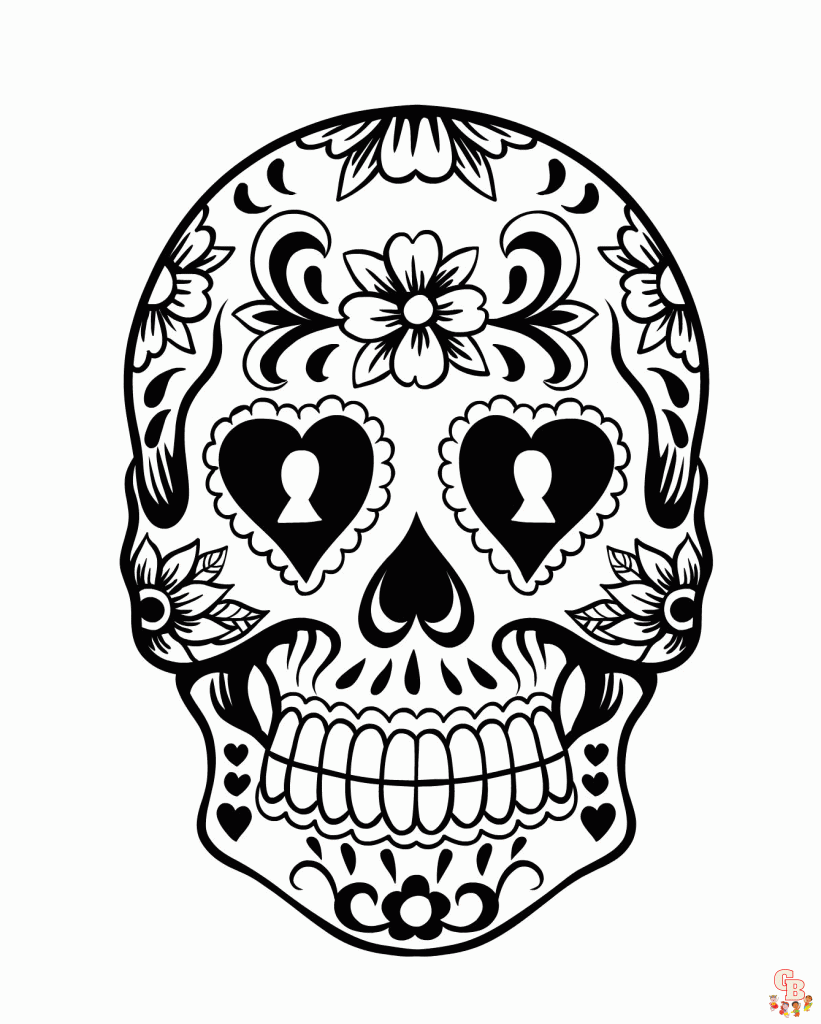 cinco de mayo skull coloring pages 41 1