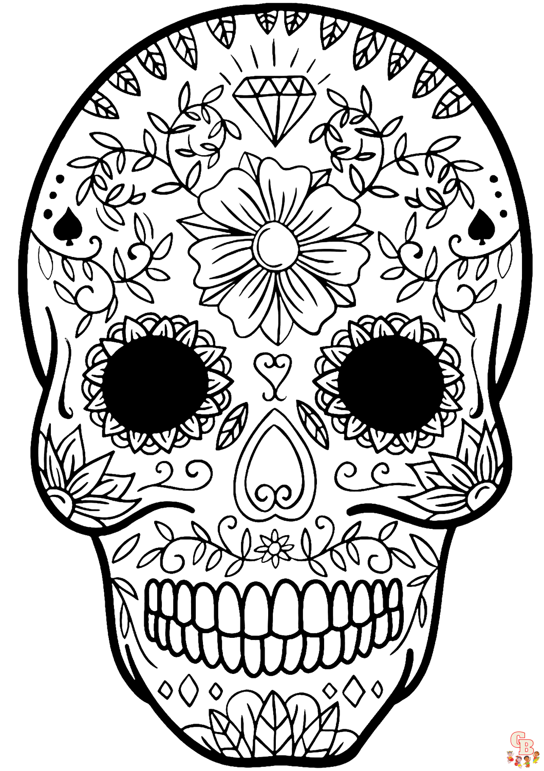 cinco de mayo skull coloring pages 47 1