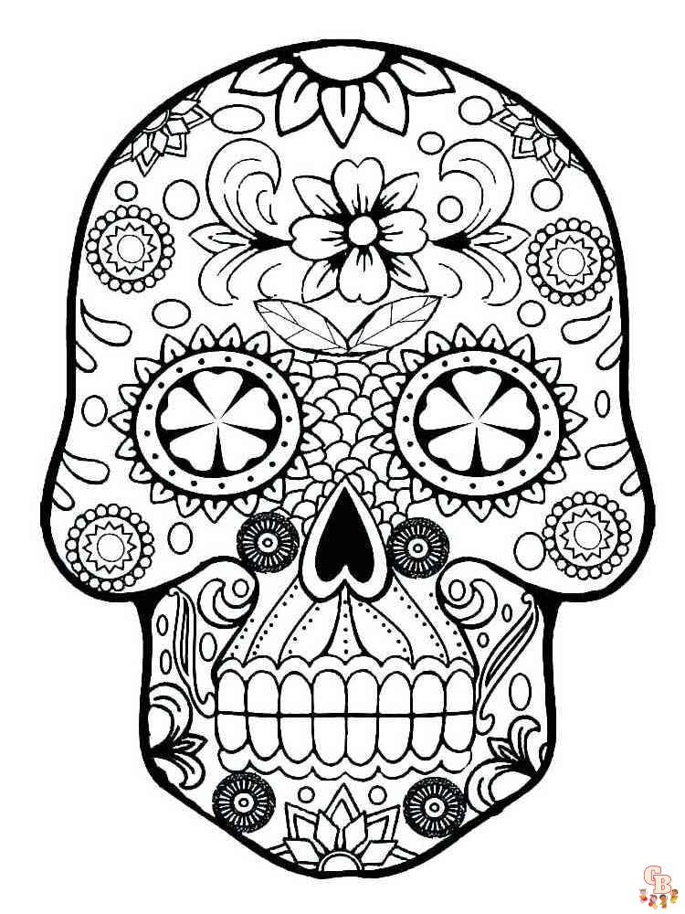 cinco de mayo skull coloring pages 49 1