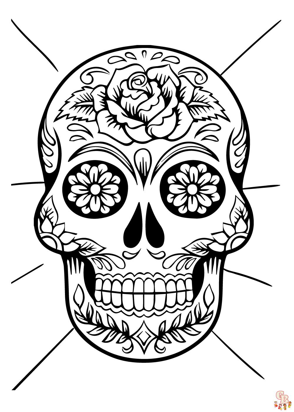 cinco de mayo skull coloring pages 50 1