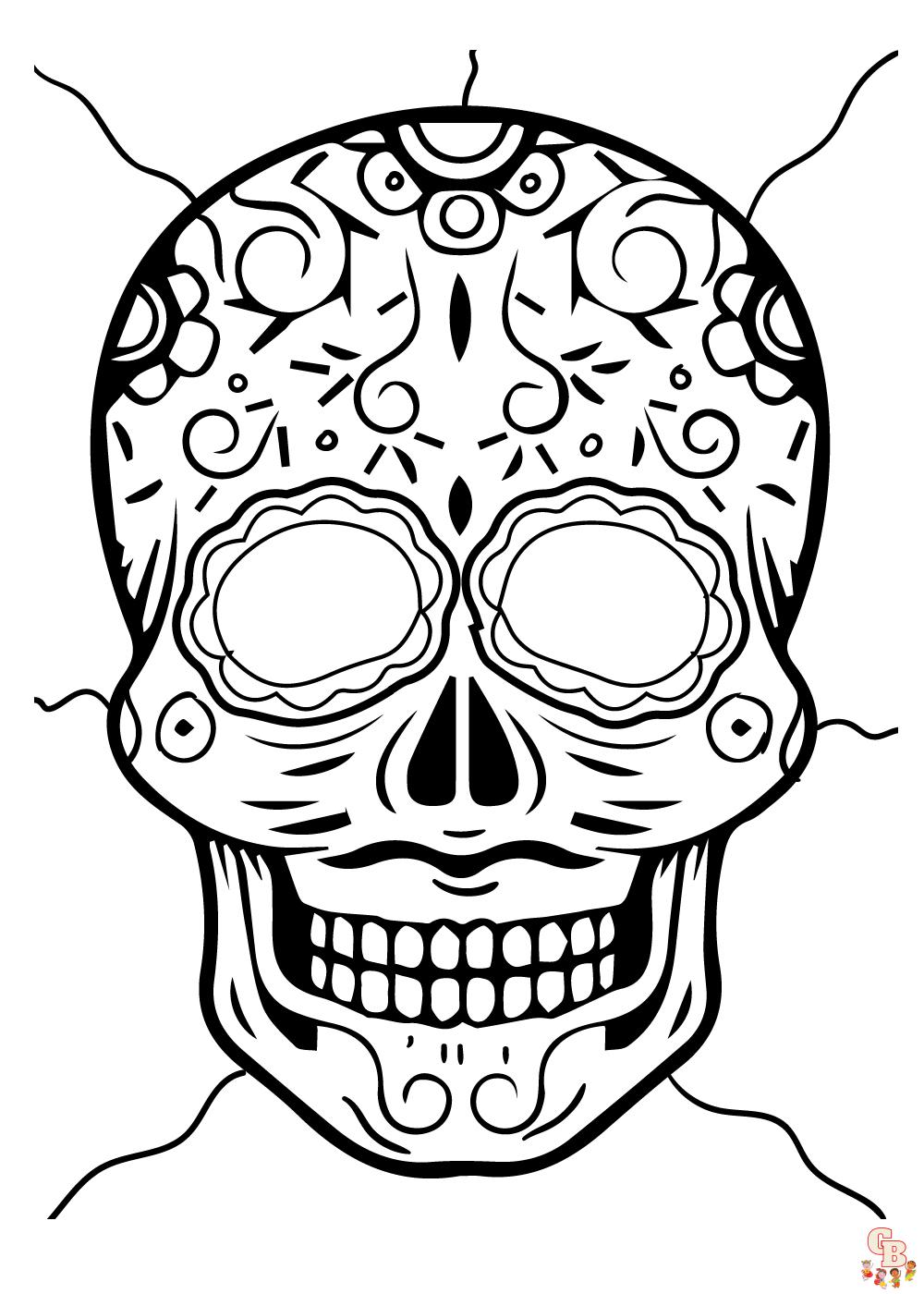 cinco de mayo skull coloring pages 51 1
