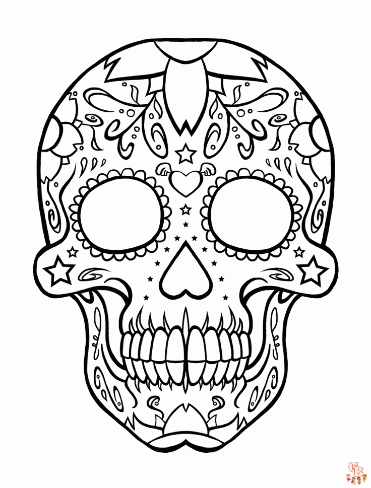 cinco de mayo skull coloring pages 52 1