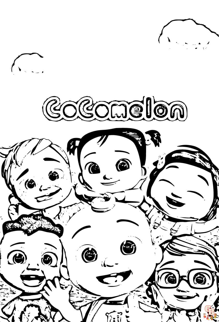 cocomelon coloring pages easy