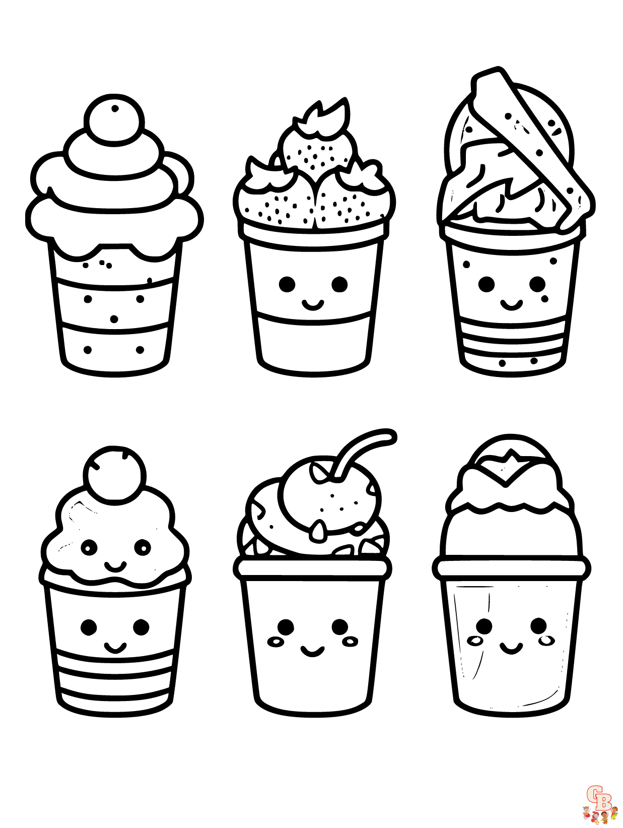 dessert coloring pages