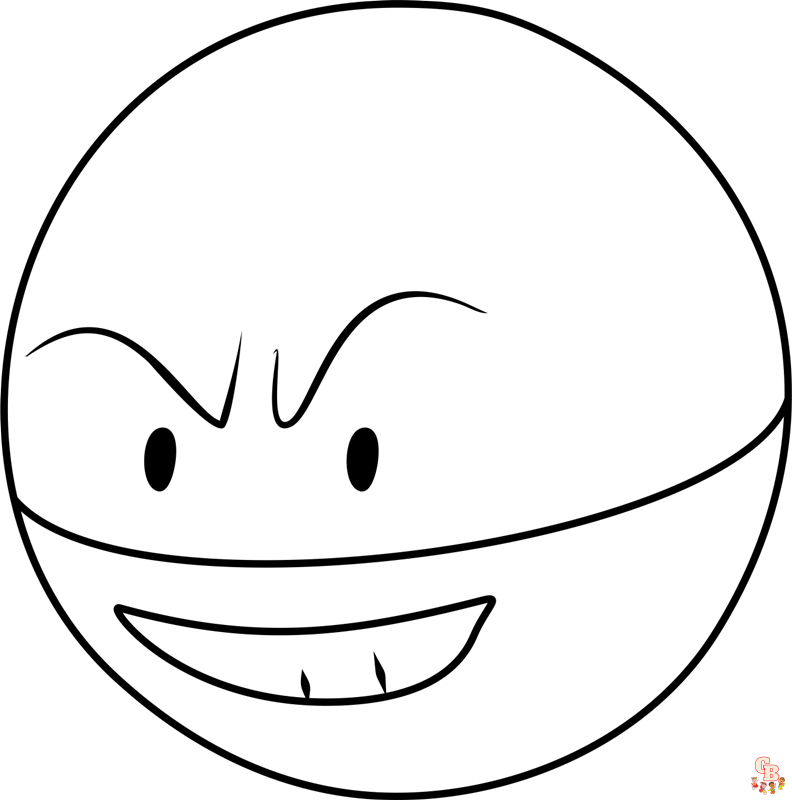 Desenhos para colorir de desenho do pokémon electrode para colorir