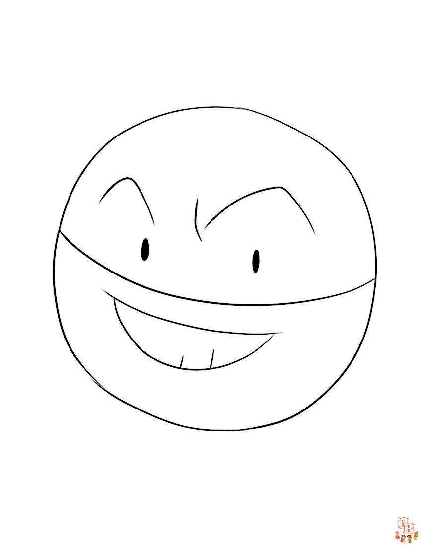 Desenhos para colorir de desenho do pokémon electrode para colorir