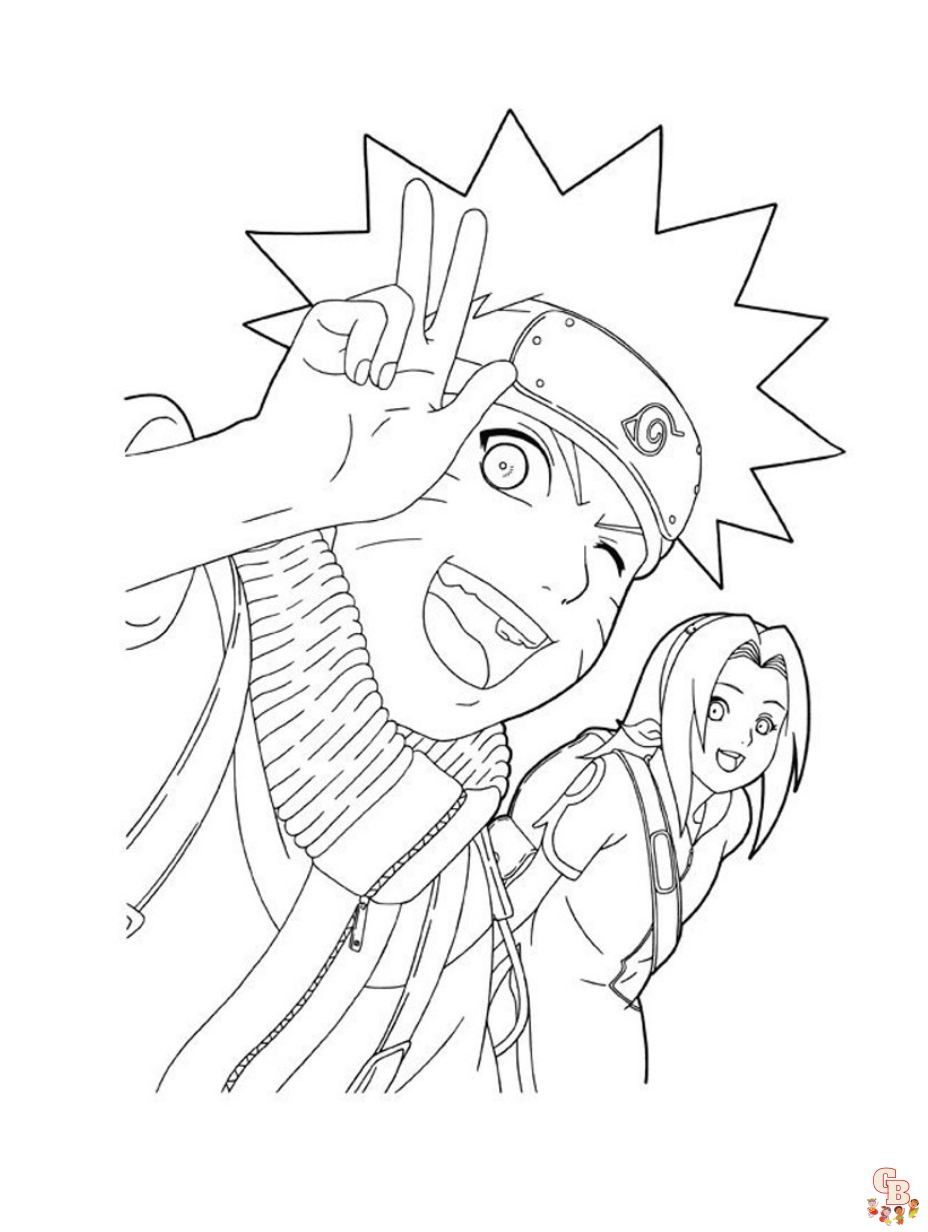 naruto coloring book pages
