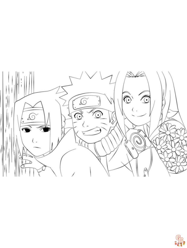 Free Naruto Coloring Pages for Kids and Adults - GBcoloring