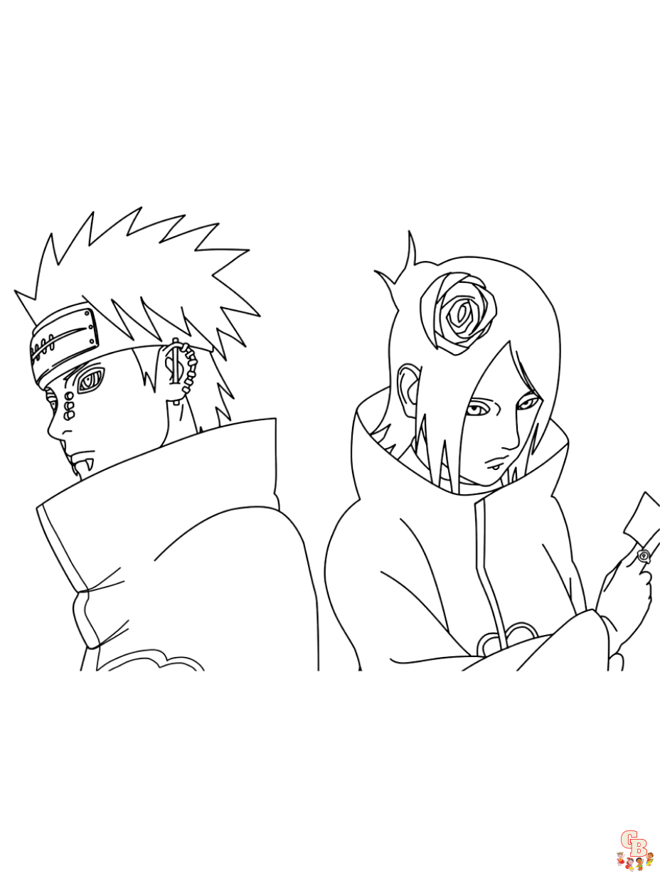 pain naruto coloring pages1 1
