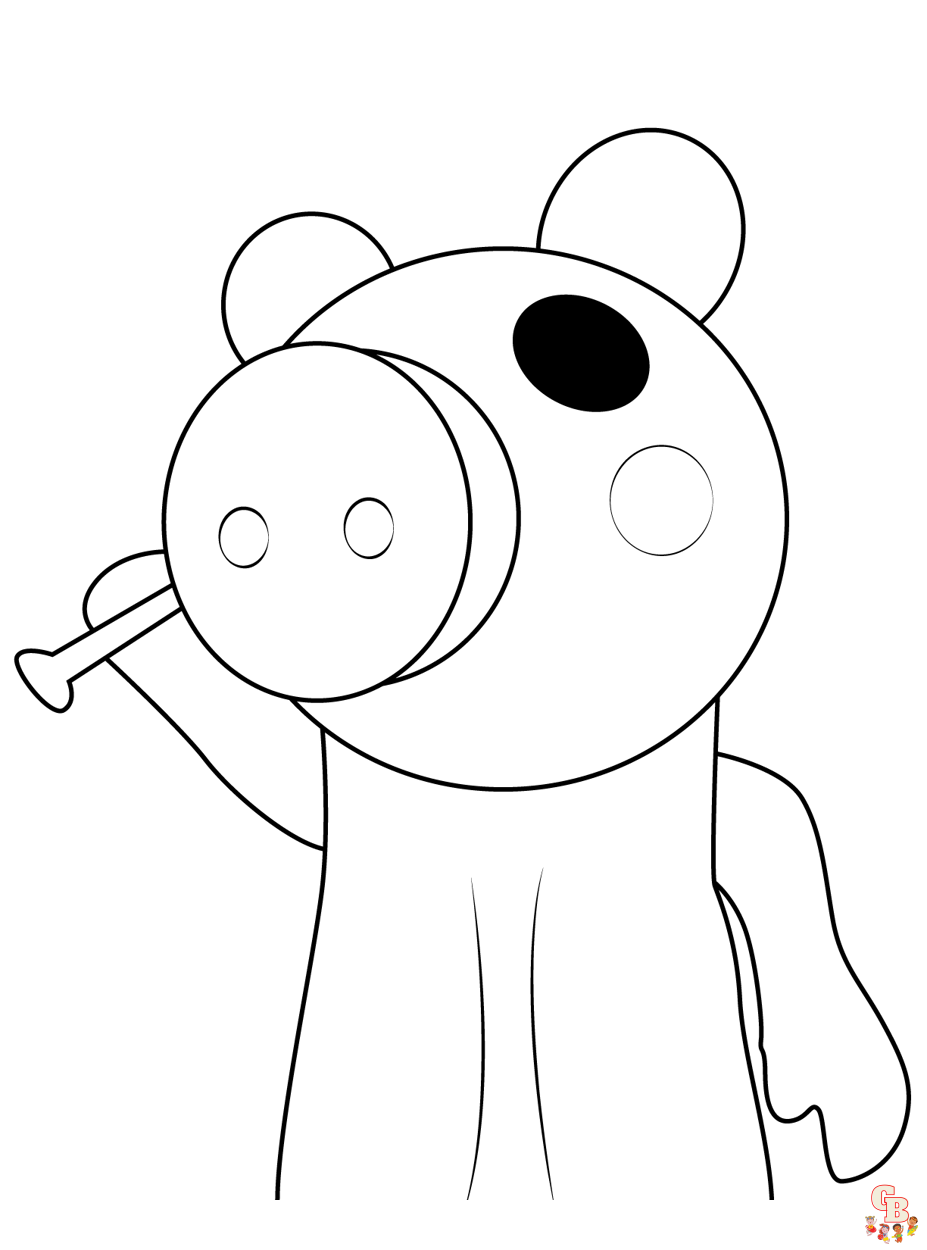 Desenhos de Piggy Roblox 5 para Colorir e Imprimir 