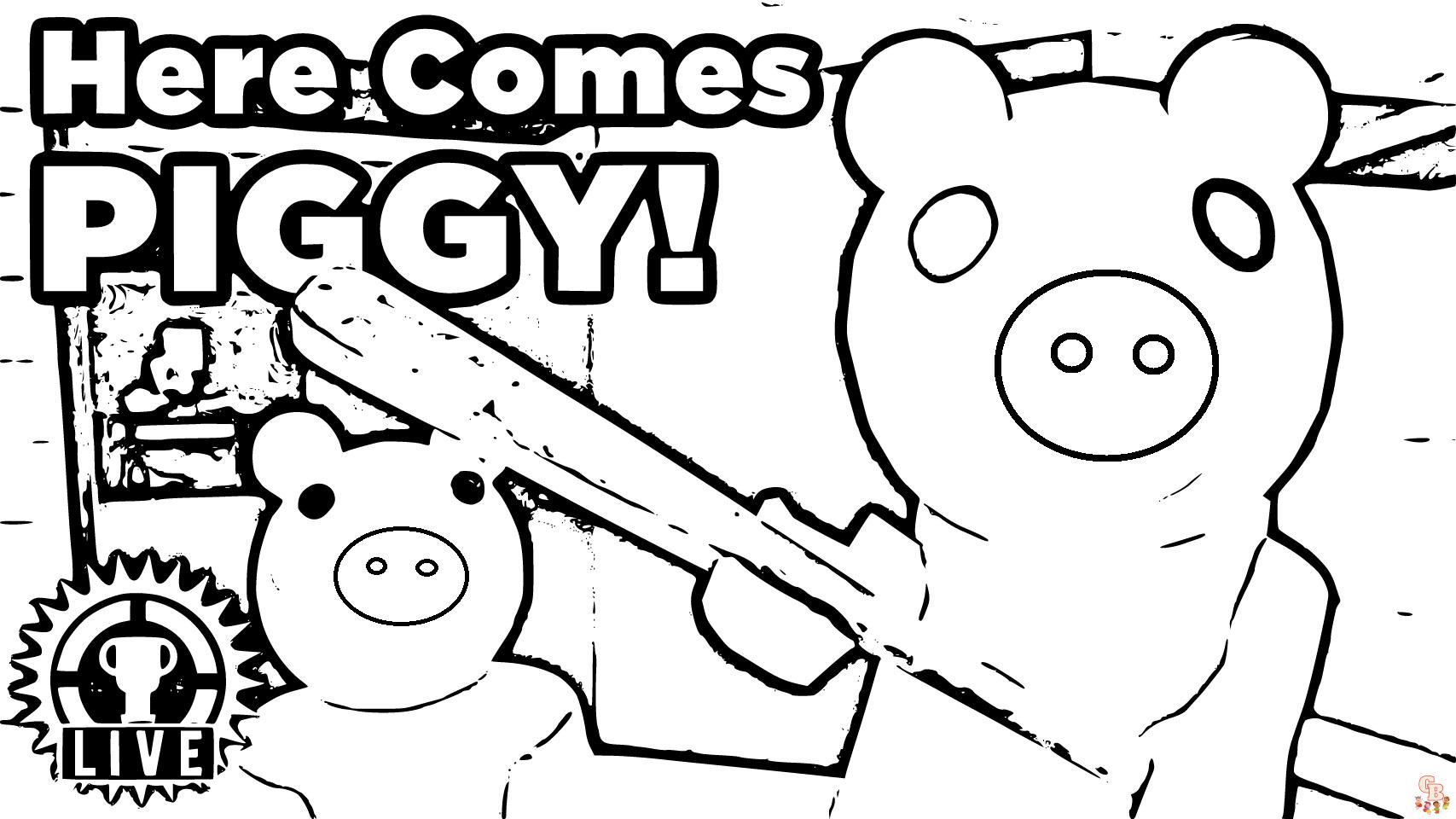 Descubra diversão e emoção com Piggy Roblox Coloring Pages