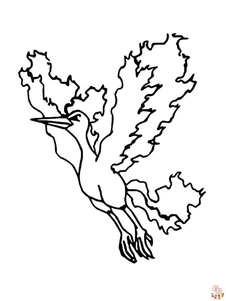 pokemon moltres coloring pages to print 4