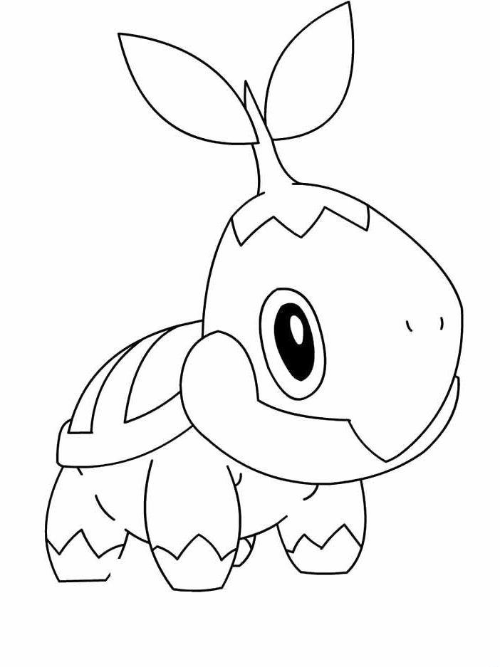 pokemon turtwig coloring pages sheet