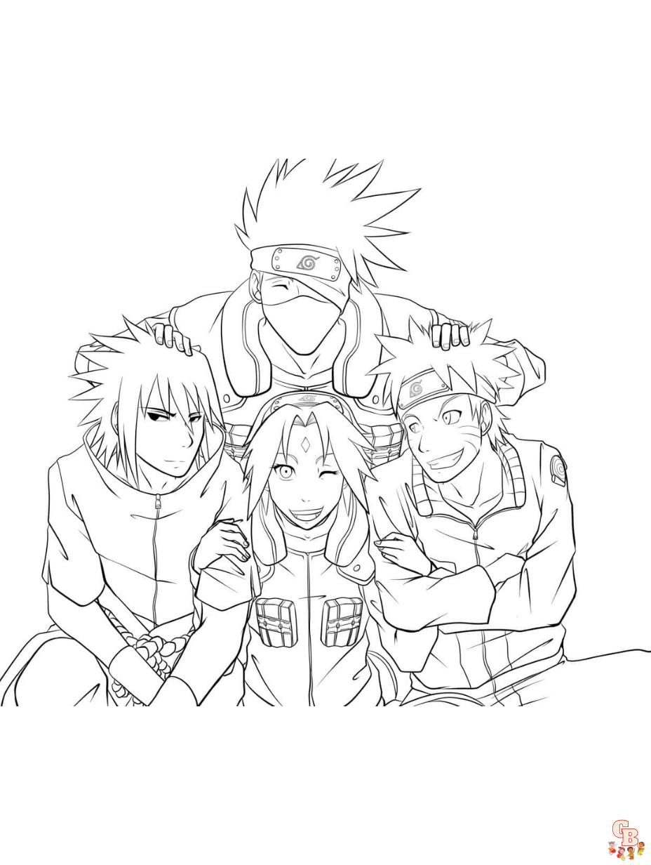 team 7 naruto coloring pages