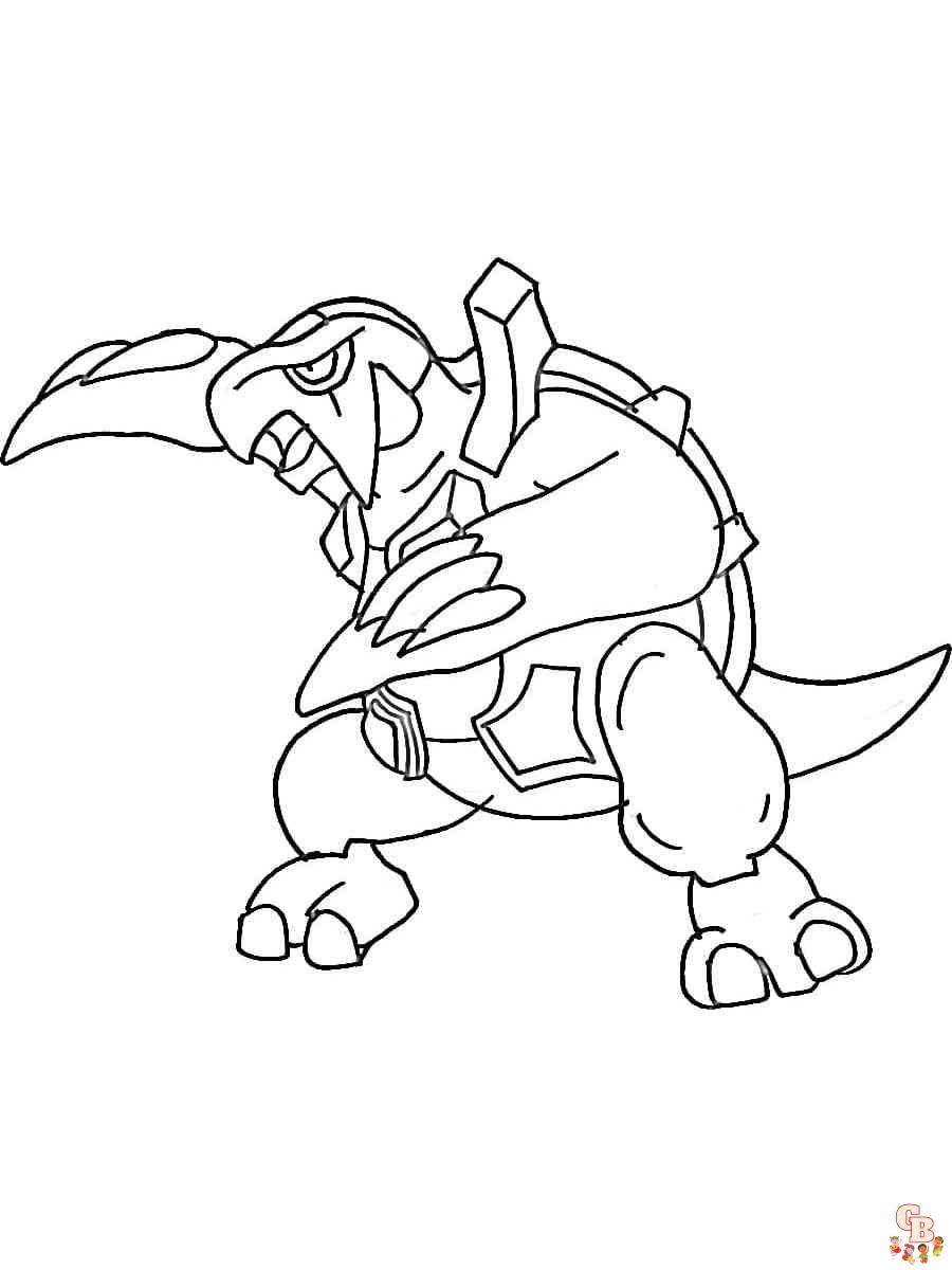 Carracosta Pokemon coloring page 3