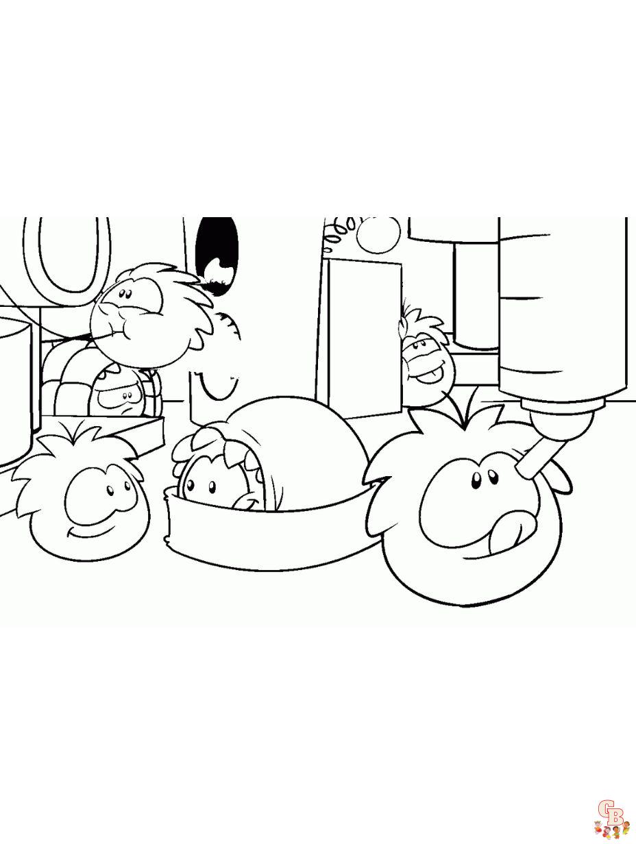 Cute Club Penguin coloring pages 2