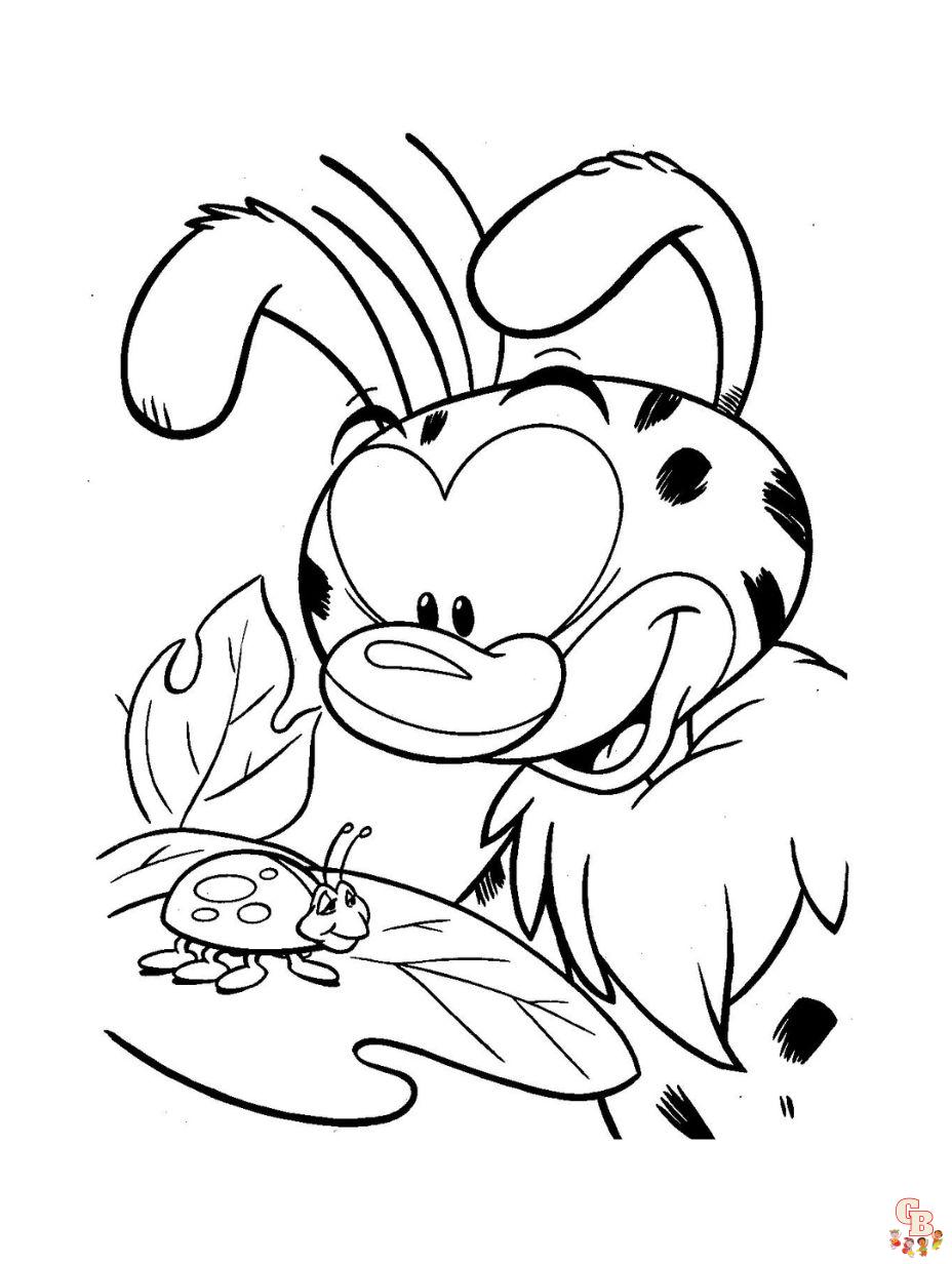 Cute Marsupilami coloring pages