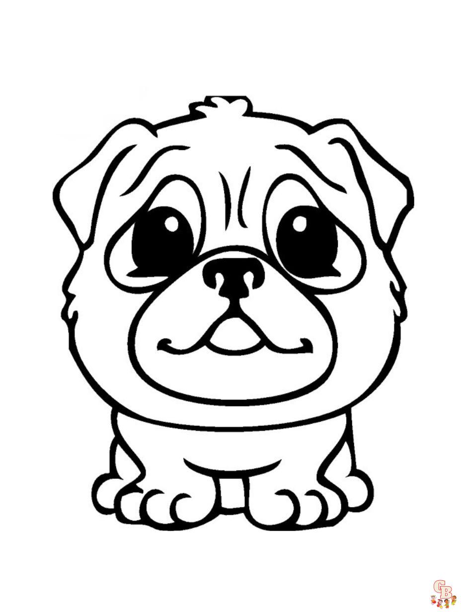 Free Cute Dog Squinkies coloring pages for kids