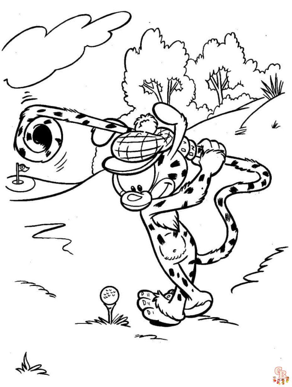 Free Cute Marsupilami coloring pages for kids