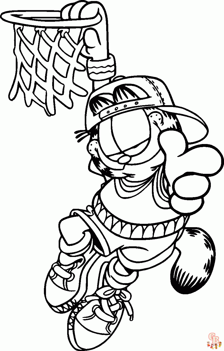 Free garfield coloring pages for kids