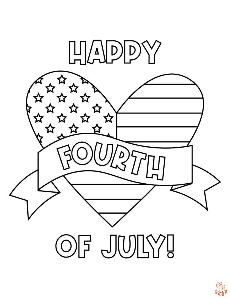 Free happy 4th of july coloring pages for kids