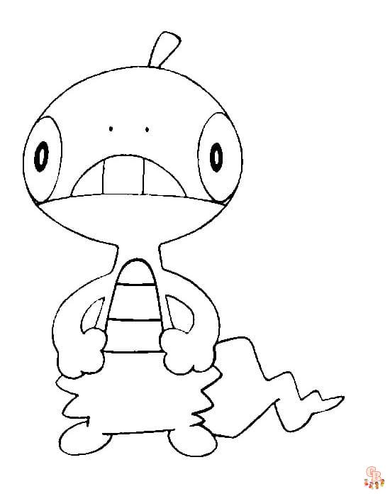 scraggy coloring pages pdfs pokemon