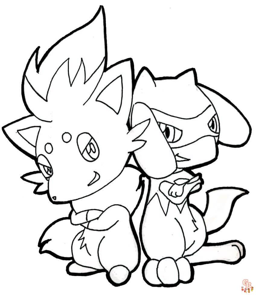 Garten of Zorua coloring pages free