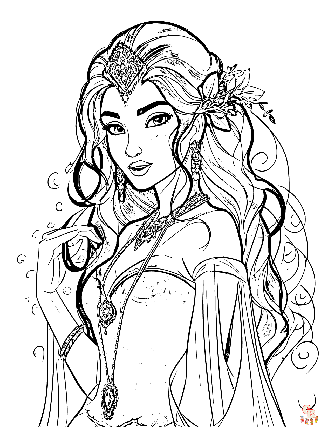 Jasmine coloring pages printable free