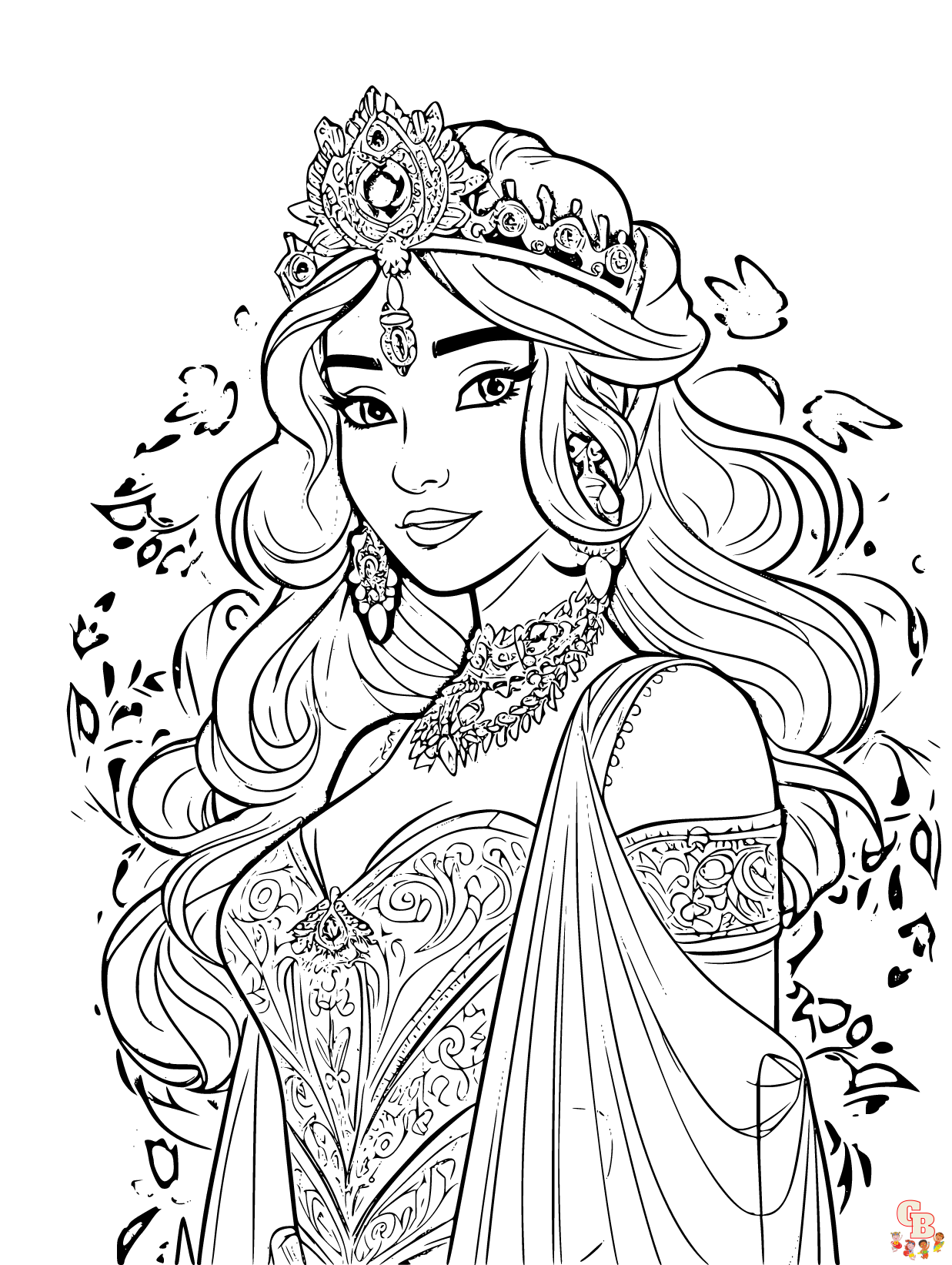 Jasmine coloring pages printable