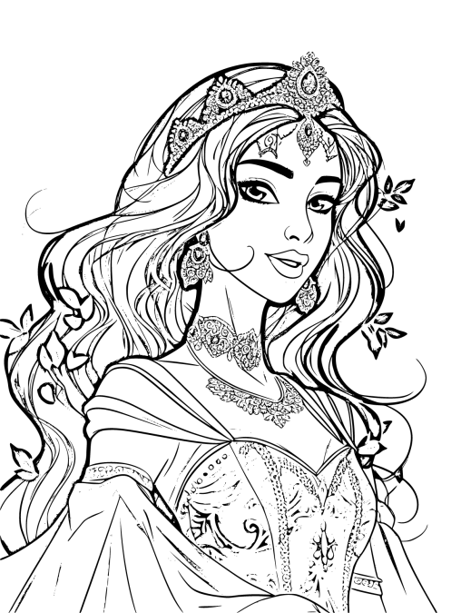 Discover the Magic of Jasmine Coloring Pages