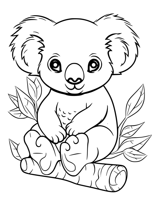 Free Printable Koala Coloring Pages - GBcoloring