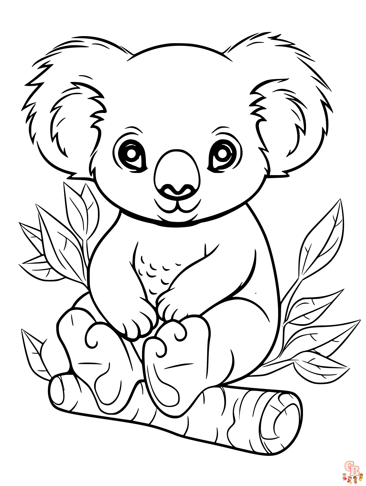 Disegni da colorare Koala stampabili gratuiti - GBcoloring