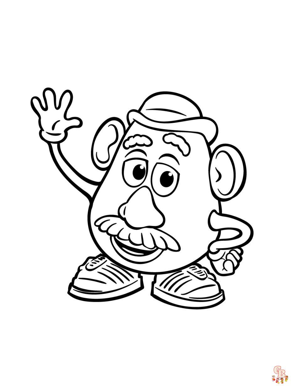 Potato Head Cute Coloring Pages