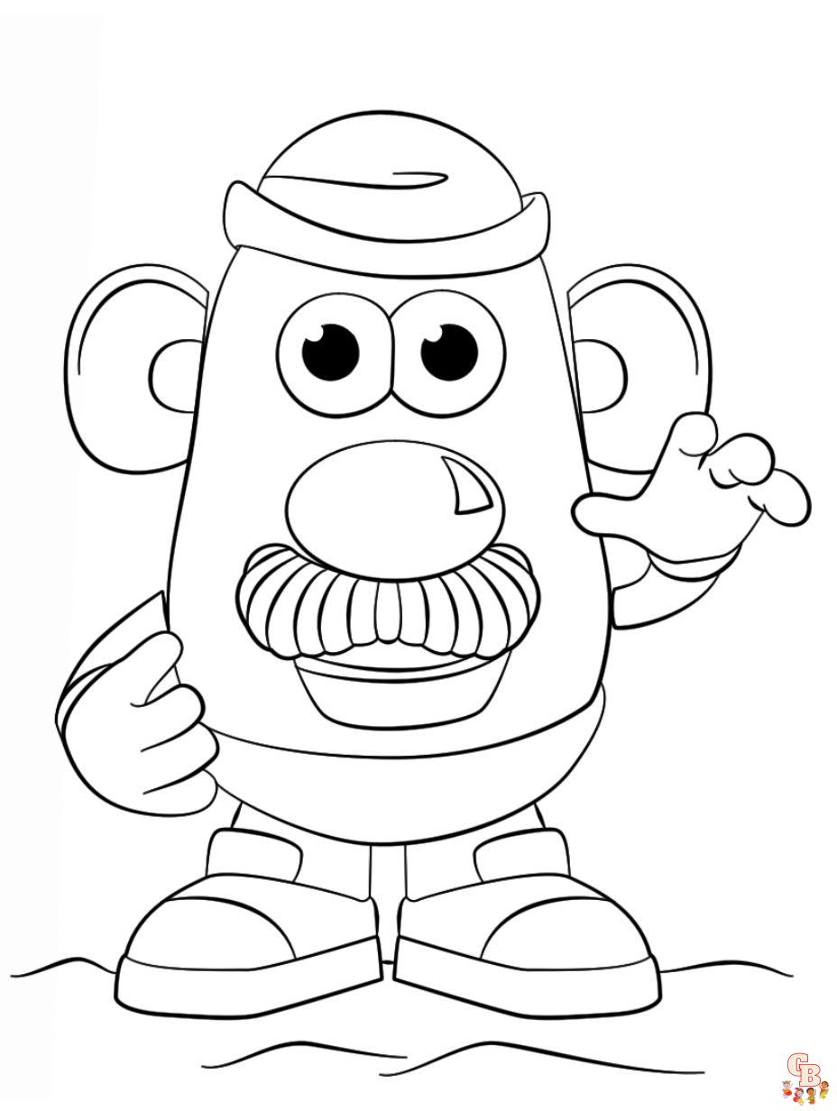Potato Head Cute Coloring Pages