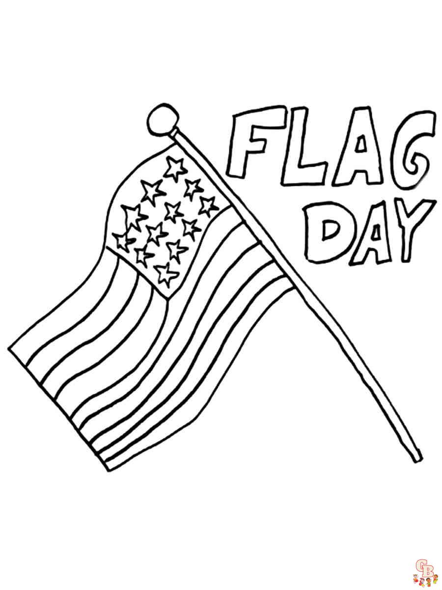 flag day coloring pages free