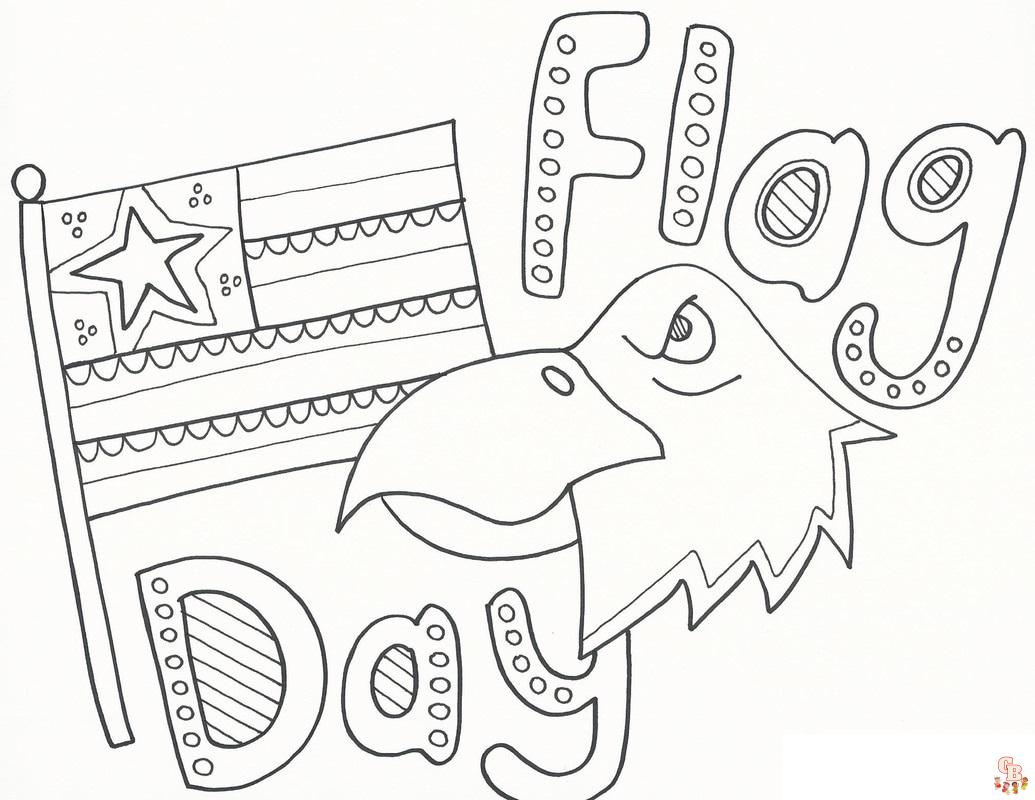 flag day coloring pages printable free 1