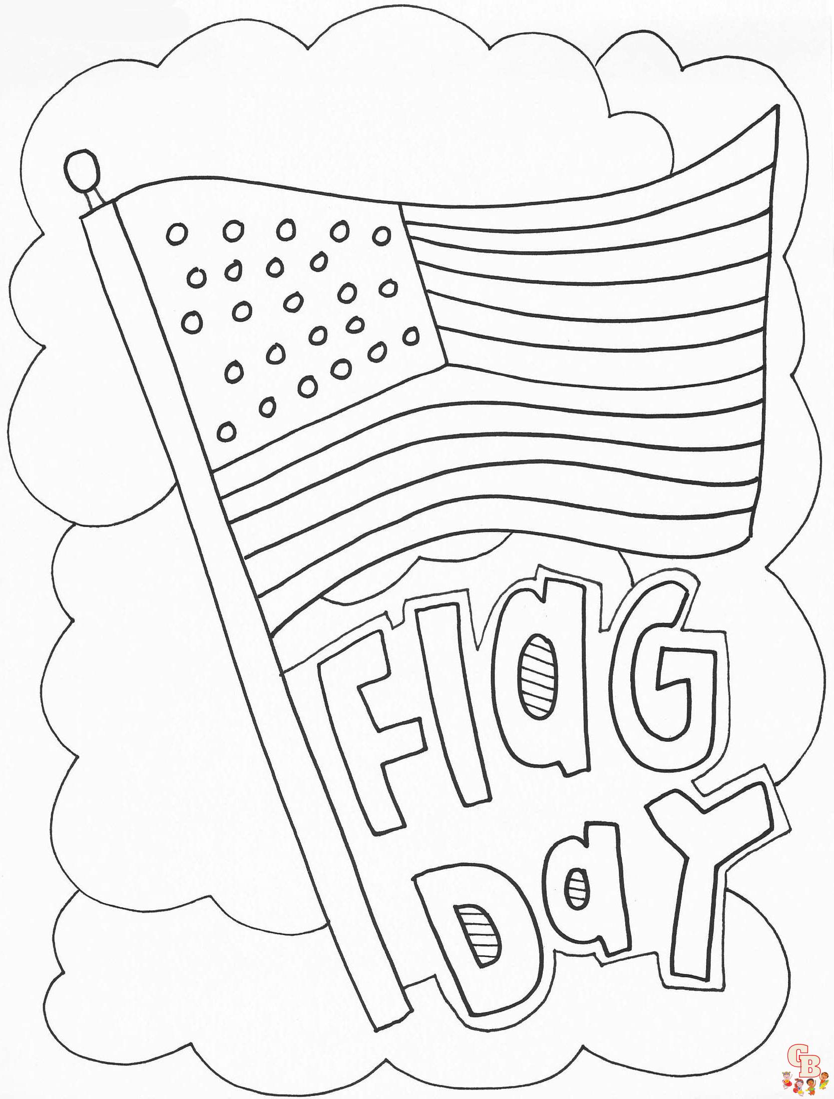 flag day coloring pages printable