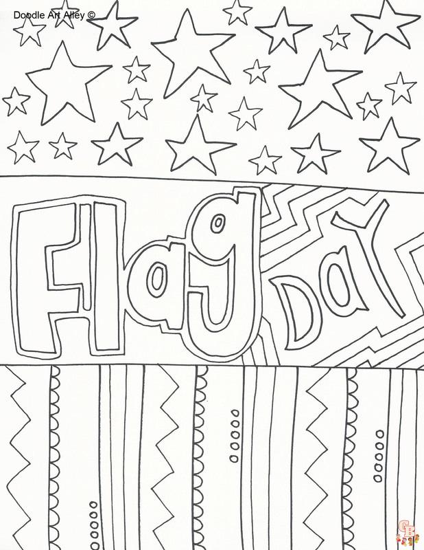 flag day coloring pages
