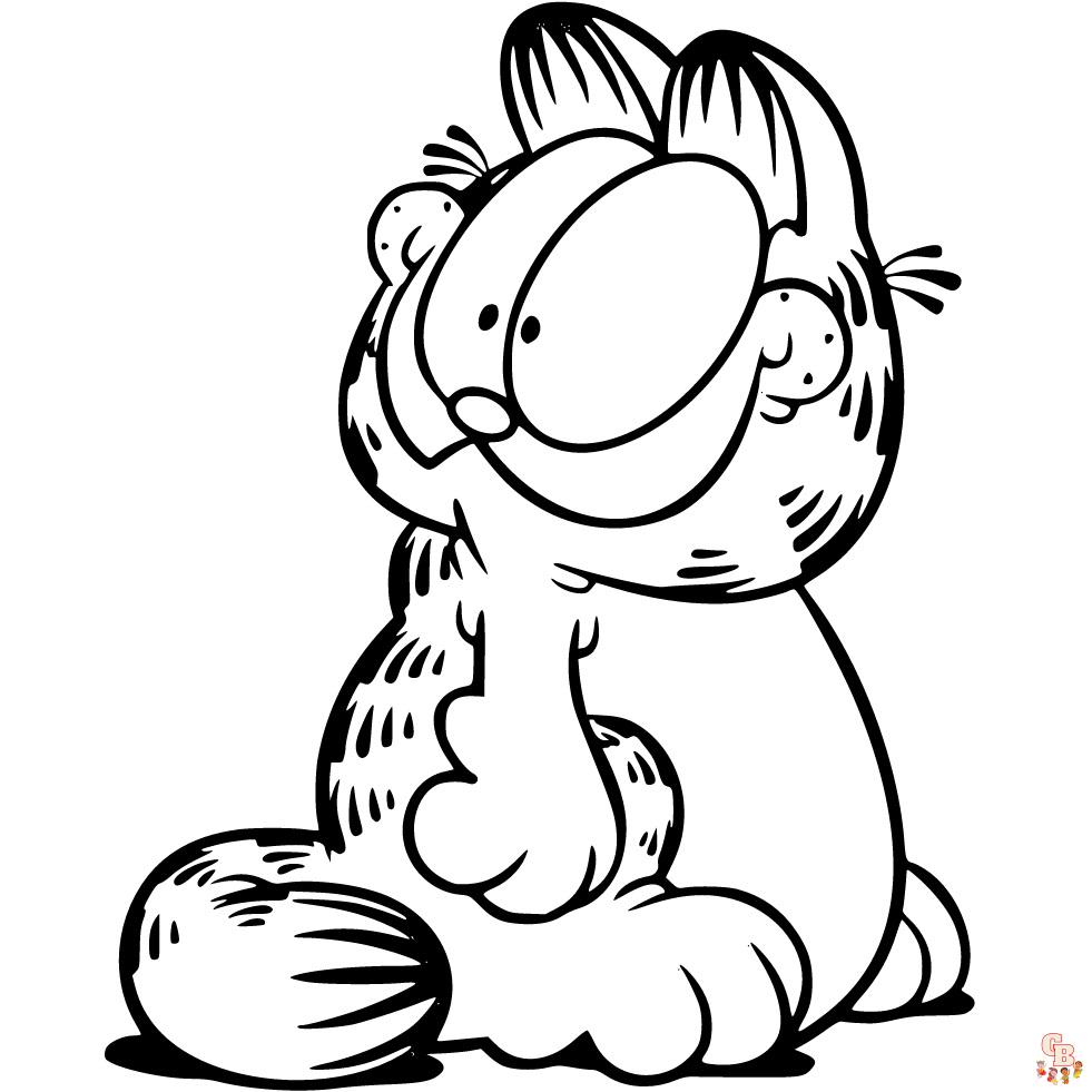 garfield coloring pages easy