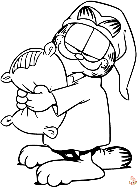 garfield coloring pages printable free