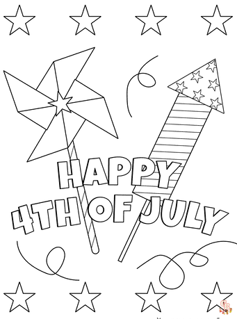 happy 4th of july coloring pages free
