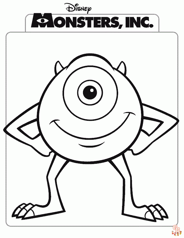 Desenhos de Boo de Monstros S.A. para Colorir e Imprimir